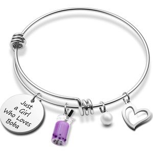 Just a Girl who Loves Boba Bracelet